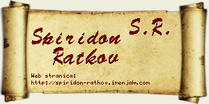 Spiridon Ratkov vizit kartica